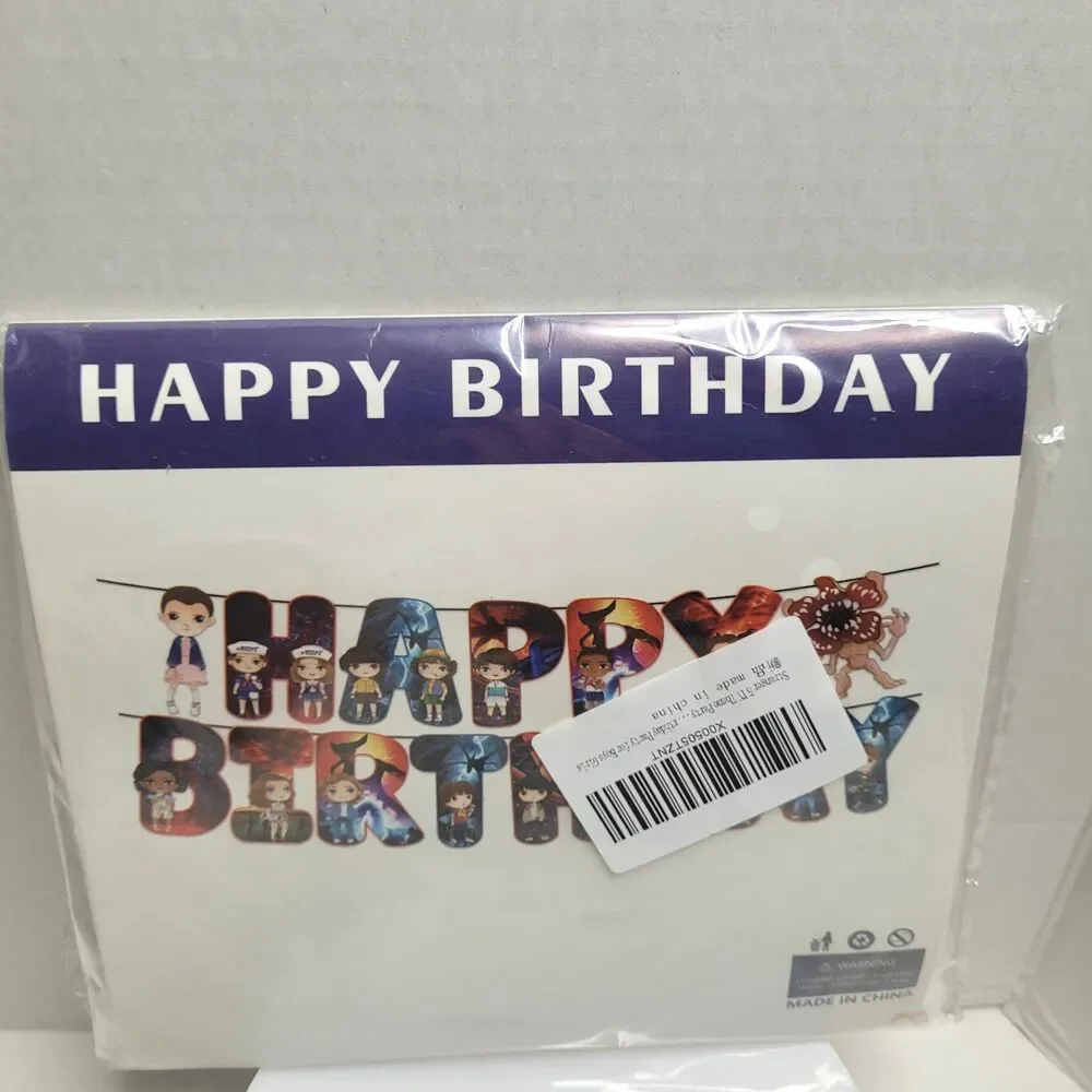 Stranger Things Birthday Party Decoration Supplies Kit Banner Topper Journal NIB